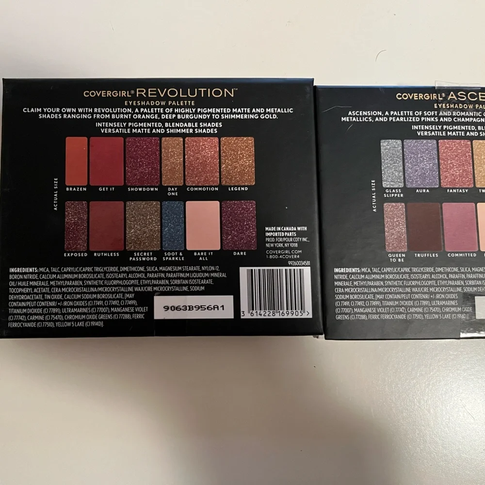 New Covergirl Ascension & Revolution Eyeshadow Palette versatile matte & shimmer